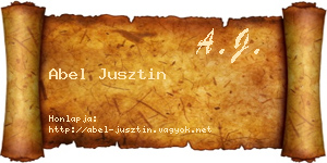 Abel Jusztin névjegykártya